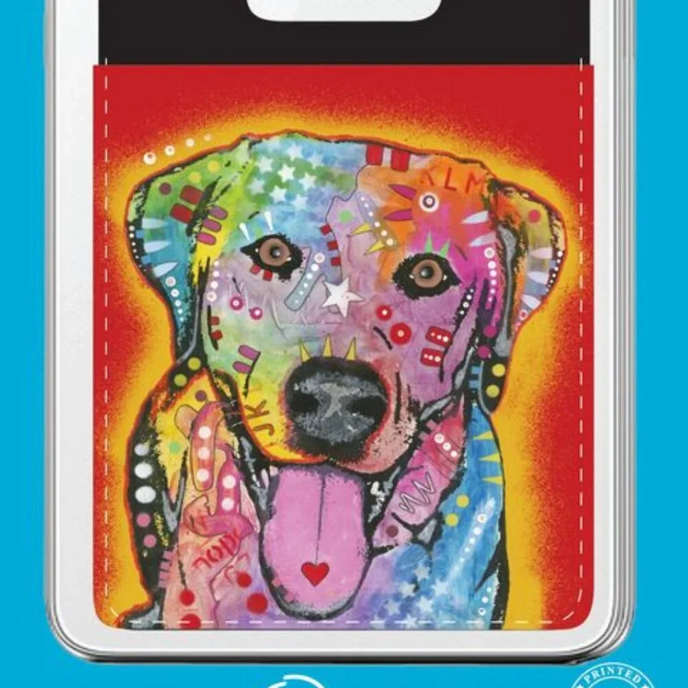 Enjoy It LLC, Labrador Phone Pocket by Dean Russo – Stick-On Card Holder – New